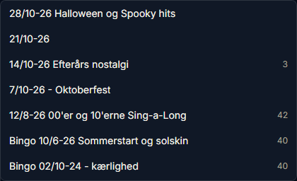 Søgeresultater i Tidal playlist-dropdown